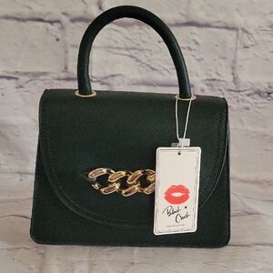 Emerald Satchel with Gold Chain by Blush And Crush